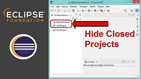 Hide Closed Projects in Eclipse Project Explorer