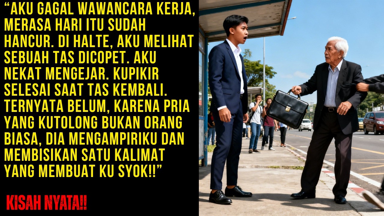 AKU MELIHAT PRIA TUA YANG DICOPET, KETIKA BERHASIL MENOLONG NYA DIA MEMBISIKAN SATU KALIMAT...