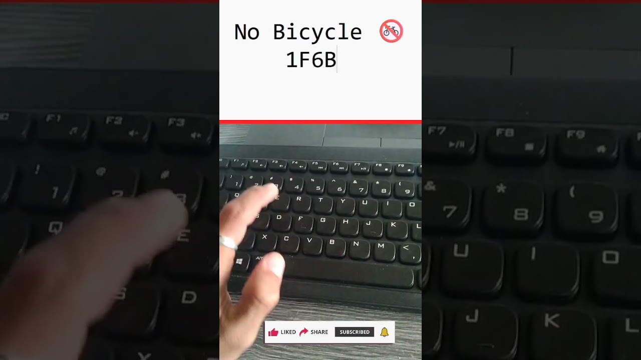 no bicycle 🚳 symbol in computer 🖥️ 