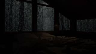 Rain On Window with Thunder Sounds - Rain in Forest at Night - 3 Hours