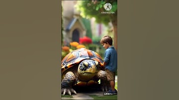 Cậu bé và con rùa với công nghệ ai (Leonardo ai,gpt,bvee).