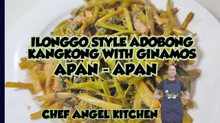 AUTHENTIC ILONGGO ADOBONG KANGKONG WITH THE SALTY GOODNESS OF GINAMOS AND  TOMATO SARDINES.