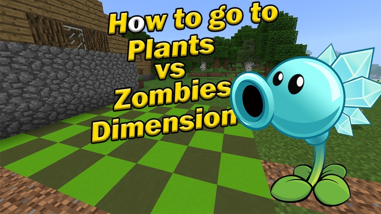How to go to PLANTS VS ZOMBIES DIMENSION | Minecraft PE