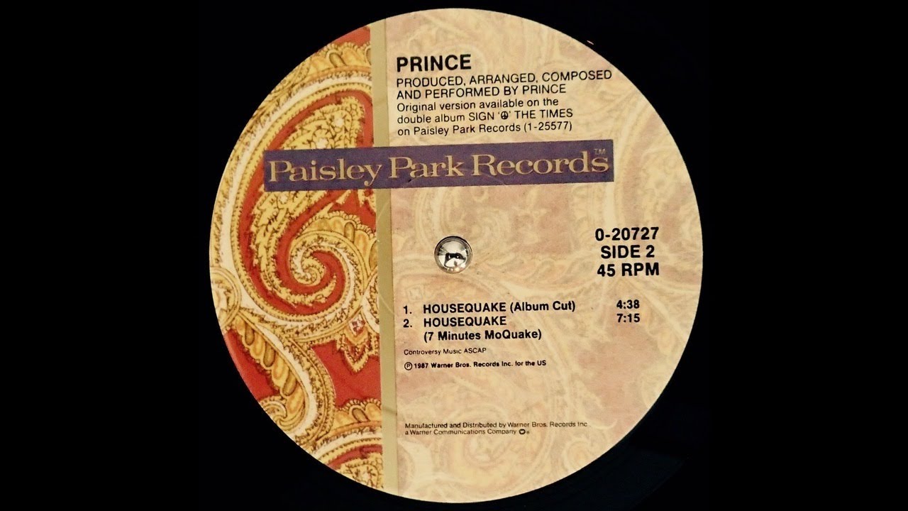 Prince "Housequake" (7 Minutes MoQuake) YouTube