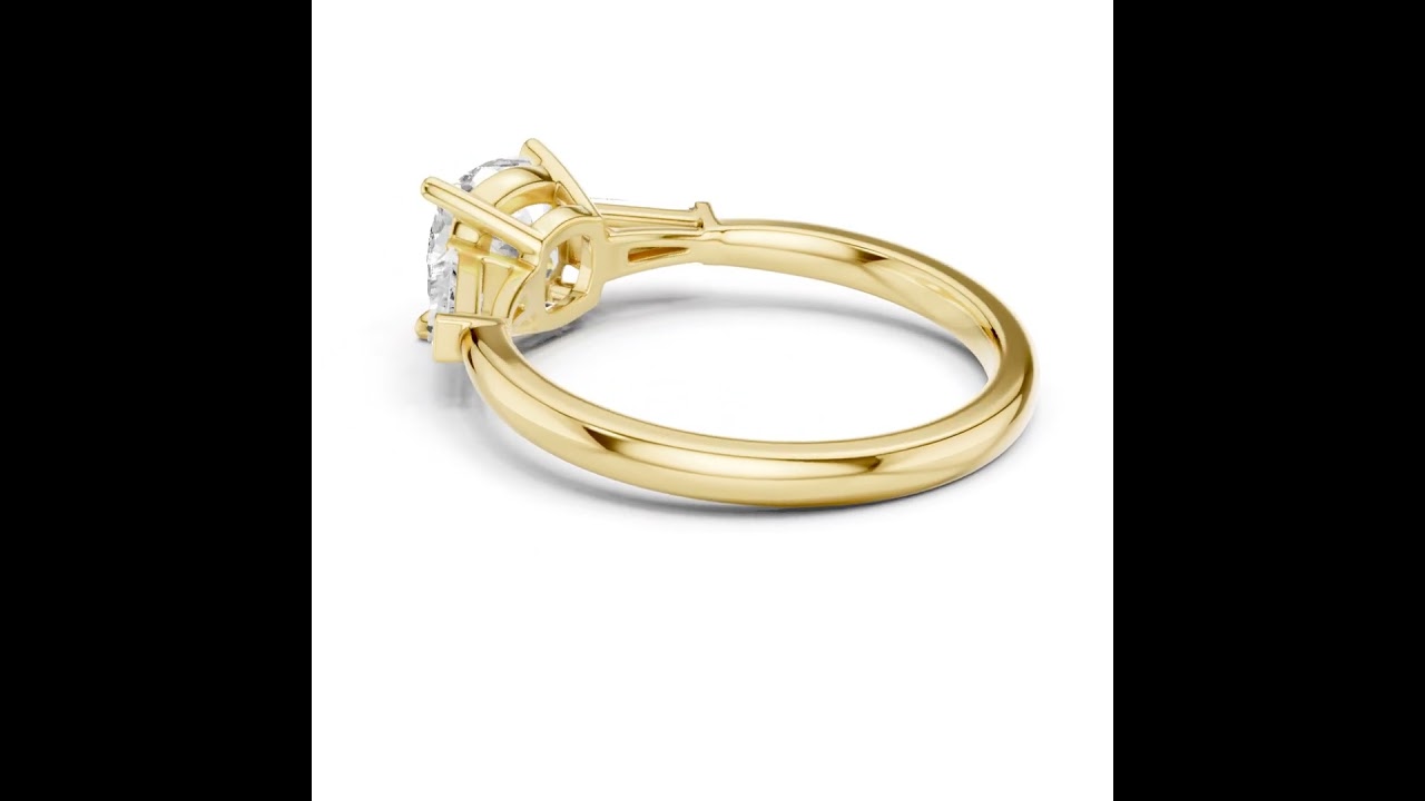 Cushion Diamond With Tapered Side Accents Ring