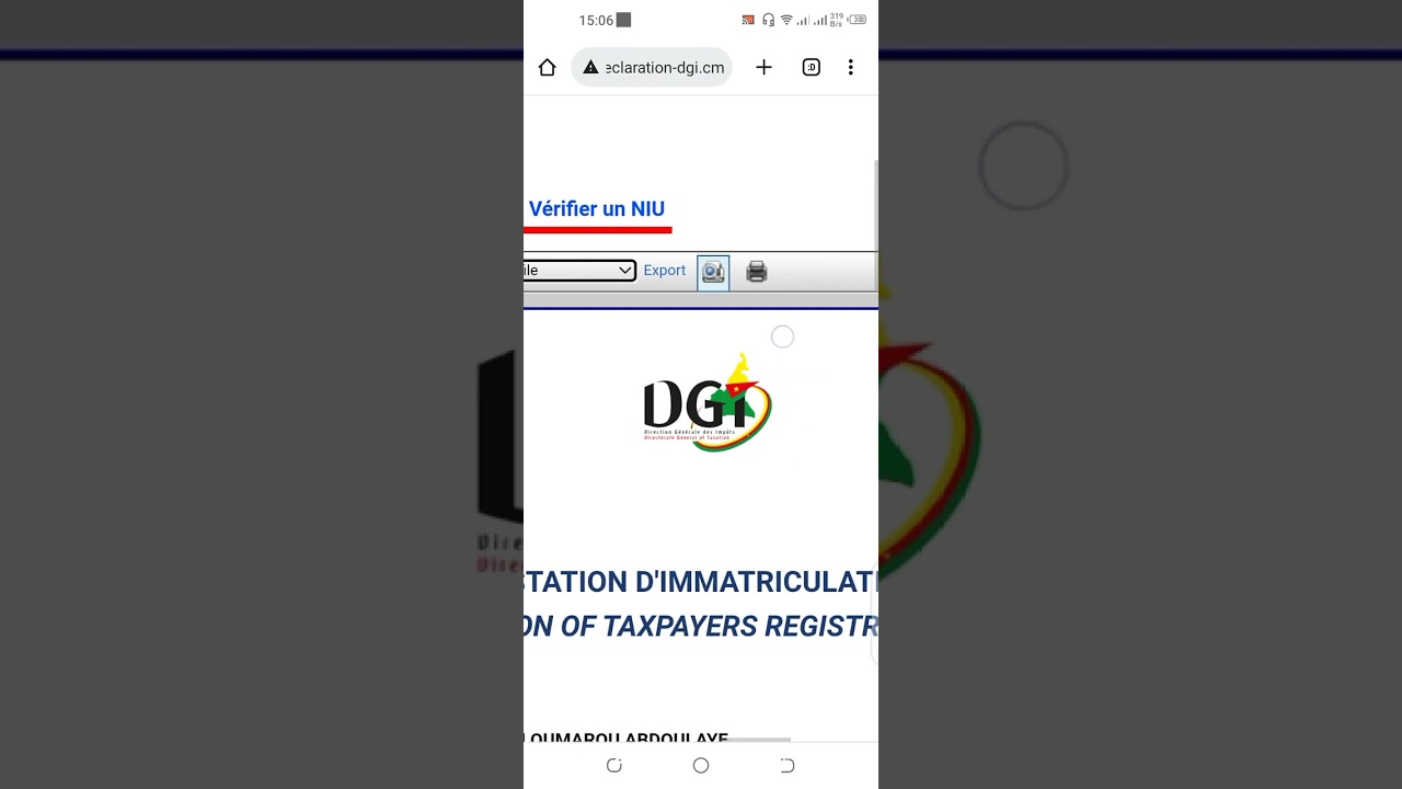 comment générer (télécharger) son attestation d'immatriculation aux impôts