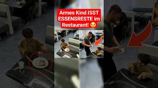 Armes Kind isst Essensreste im Restaurant. 😢 #essensreste #armut #arm #essen #geschichte #dramatisch