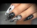 Acrylic nails - black design set