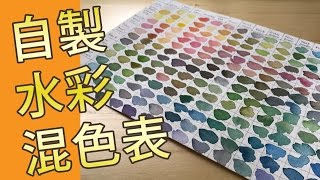 自製水彩混色表(水彩教學班)@屯門畫室DIY Watercolor Chart