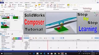 How to make Animations in SolidWorks Composer Tutorial STEP by STEP