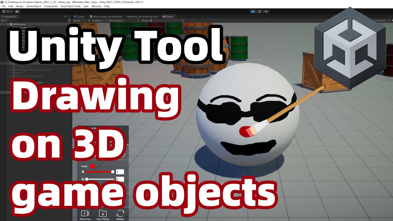 Unity To Draw Draw Directly on 3D Models in Unity! | Drawing on 3D Game Objects ...