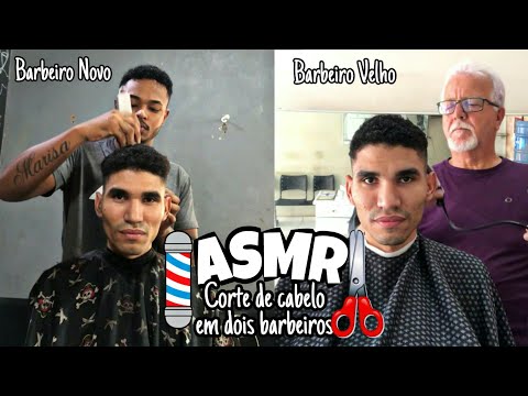 ASMR VLOG - CORTEI MEU CABELO EM DOIS BARBEIROS!( Novo vs Velho )