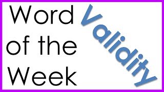 Celebrity Word of the Week: Validity Profile