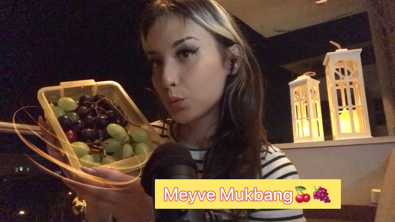 ASMR-Meyve Mukbang(Sohbet)🍇🍒#mukbang #asmr #türkçeasmr