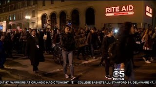 Night Of Unrest: Ferguson Protests In Oakland Lead To Vandalism, Blocked Freeways