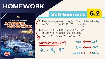 F5 | Self Exercise 6.2 Q3 Q4 Trigonometric Functions | KSSM Textbook