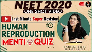 Human Reproduction Cass 12 Question and Answer | NEET 2020 Preparation | NEET Biology MCQ