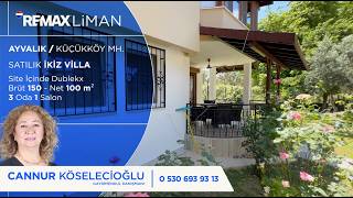 AYVALIK KÜÇÜKKÖY'DE HAVUZLU SITEDE SATILIK VILLA
