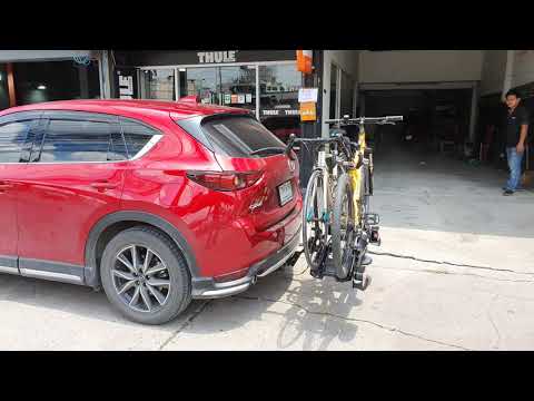 Mazda CX5 แร็คจักรยานท้ายรถ thule velocompact 925 บรรทุกจักรยาน 2 คัน + ชุดลากเรือ Mazda CX5