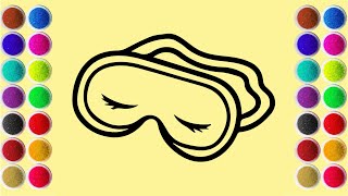 Coloring Swimming goggles Using Colored Sand | Sand Painting | Coloring Page