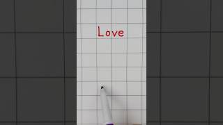 How to write Love in Korean-사랑[sa rang] #hangul #handwritingkorean #koreanlanguage