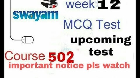 Upcoming mcq test -must attempt -swayam test -  19 /12 /17 - nios d.el.ed.