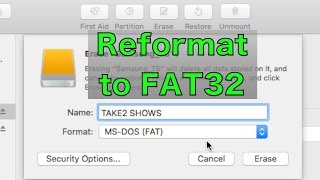 How to reformat a disk fat32 on mac. technical notes: formatting using
windows maxes out the partition at 32gb, but not if is done...