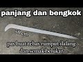 pandai besi tradisional, membuat parang panjang 60 cm bengkok