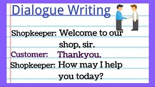 Dialogue writing between Shopkeeper and Customer about buying grocery items,  English conversation screenshot 5