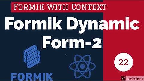React Formik Dynamic Forms Part 2 #24