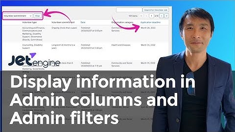 JetEngine Display meta taxonomy information in Admin columns and Admin filters for custom post type