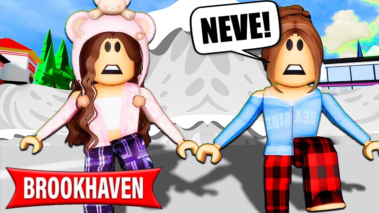 SOBREVIVEMOS A MAIOR TEMPESTADE DE NEVE DO BROOKHAVEN | Historinhas Brookhaven RP | Roblox