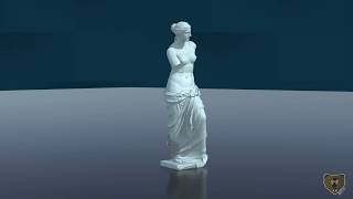Statue turning into water -  Houdini Particle and Pyro