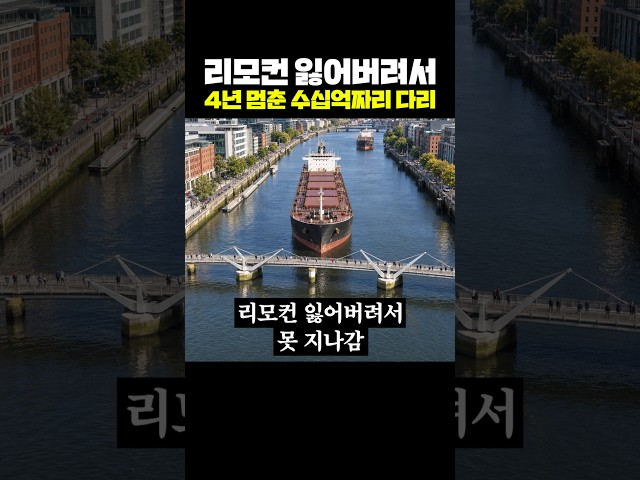 리모컨 잃어버려서 4년 멈춘 수십억짜리 다리