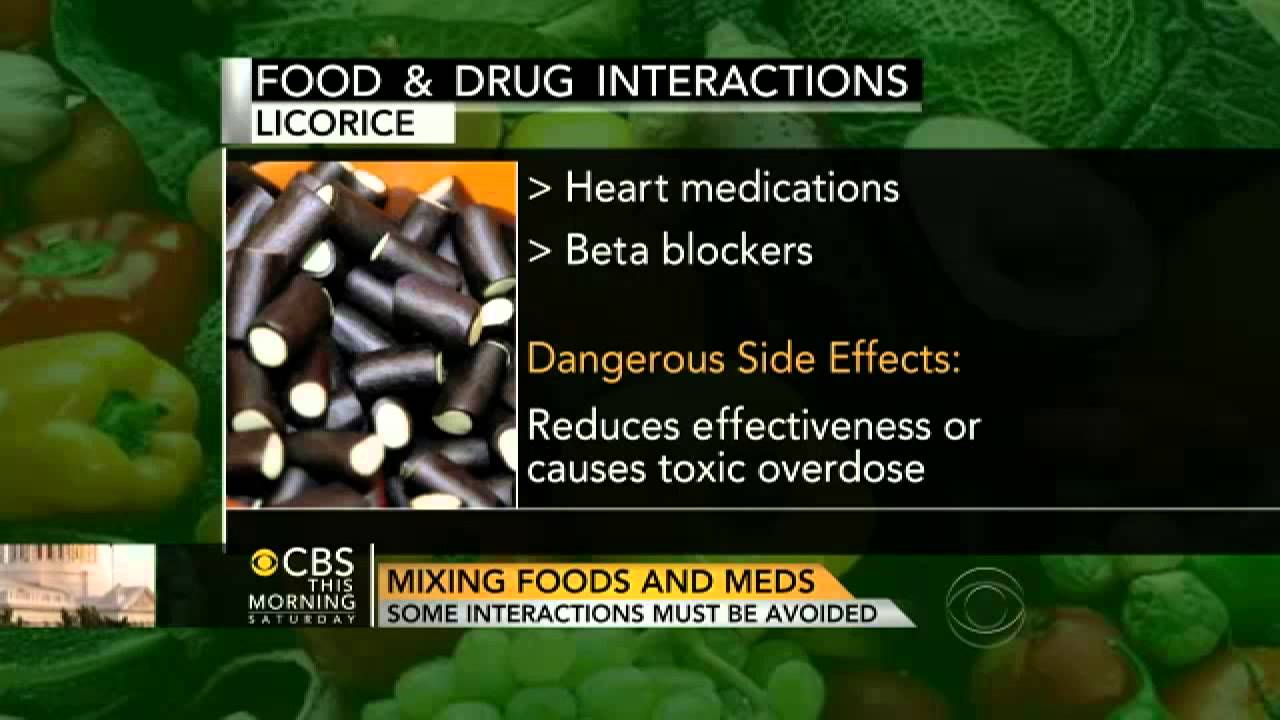 Mixing food and meds could be dangerous