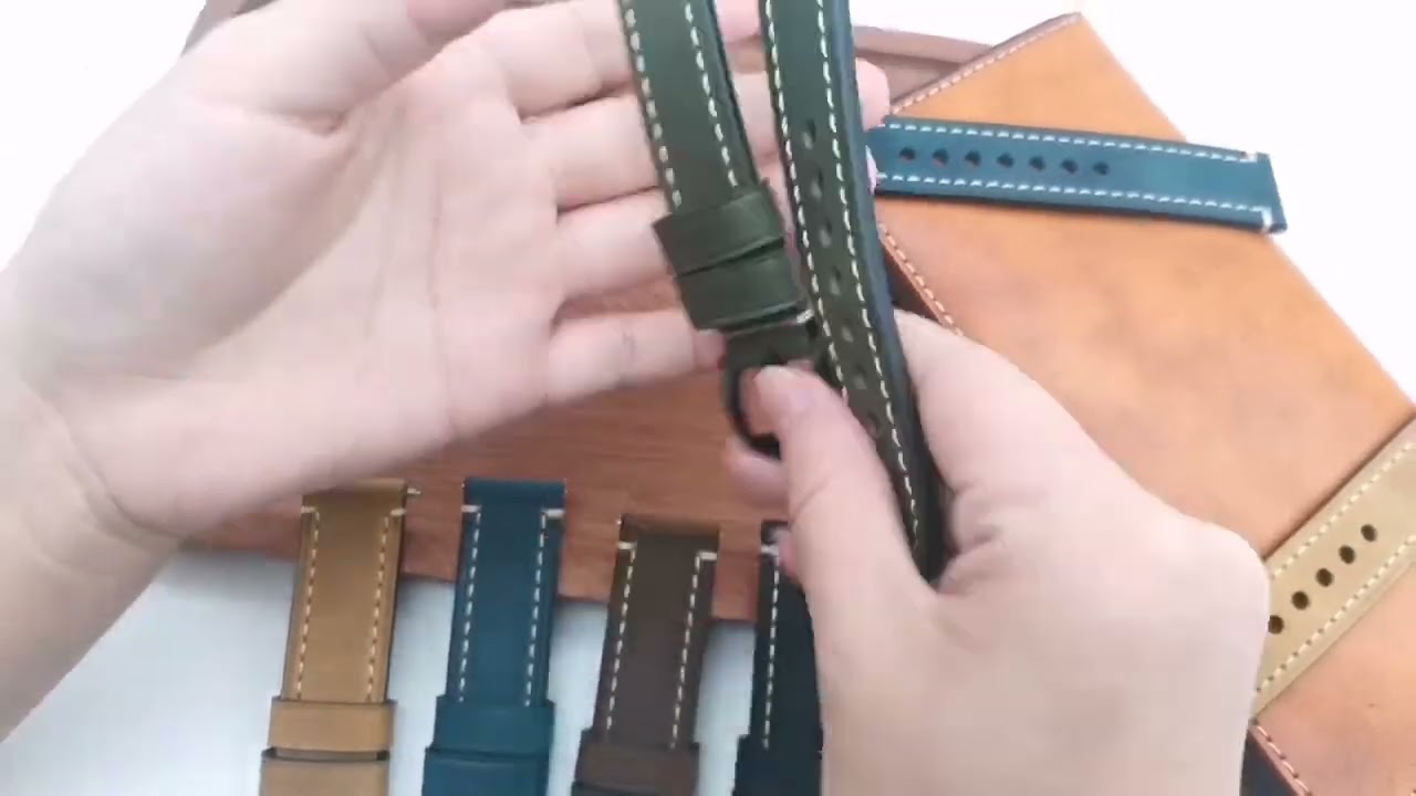 genuine leather watch band strap Smart Watch Sports durable logo custom replacement For Apple