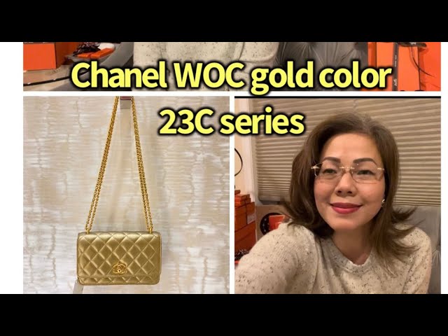 Chanel wallet on chain WOC unboxing, limited gold color for this season 23C  series 💛🌟🎄 