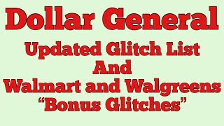🔥Dollar General Updated Glitch List🔥Walmart And Walgreens “Bonus Glitches”👀Must Watch👀 screenshot 4