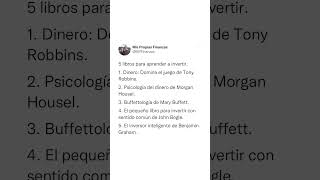 5 Libros Para Aprender A Invertir