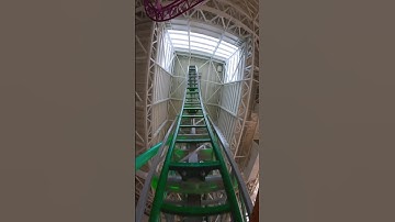 The world’s steepest first drop BACKWARDS? 🎢 #tmntshellraiser #rollercoaster #americandream #shorts