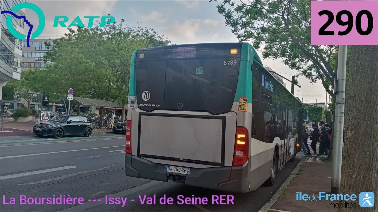Bus 290 RATP - Citaro C2 N°6789 La Boursidière --- Issy - Val de Seine RER