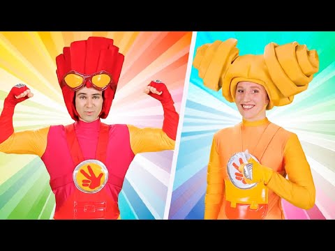 Фиксики - Зарядка с фиксиками для всех малышей: Шпуля и Файер! - Фикси-зарядка