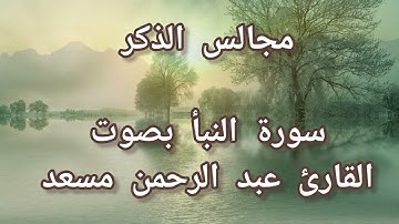 سورة النبأ بصوت القارئ عبد الرحمن مسعد #القران_الكريم #تلاوة_خاشعة #اكسبلور #تيك_توك #لايك #ترند