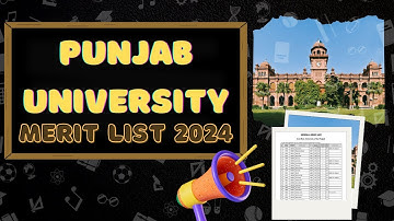 Punjab University Merit List 2023-24||PU|PUGC|PUJC|PU |Admission 2024|Punjab University ka merit|No