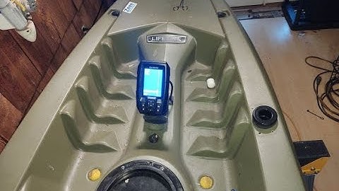 DIY install of a Garmin Striker 4 fish finder on Lifetime Tamarack kayak, with in hull transducer.