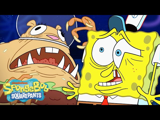 SCARIEST SpongeBob Scenes! 😨 | 60 Minute Compilation | SpongeBob class=