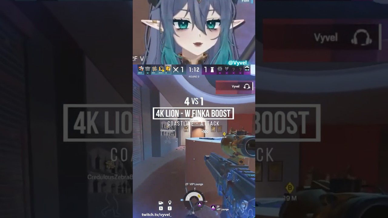 4K Lion, W Finka Boost / Silver Ranked. | #Vyvel_ #VTuber Game Featured: #RainbowSixSiege #R6S #R6