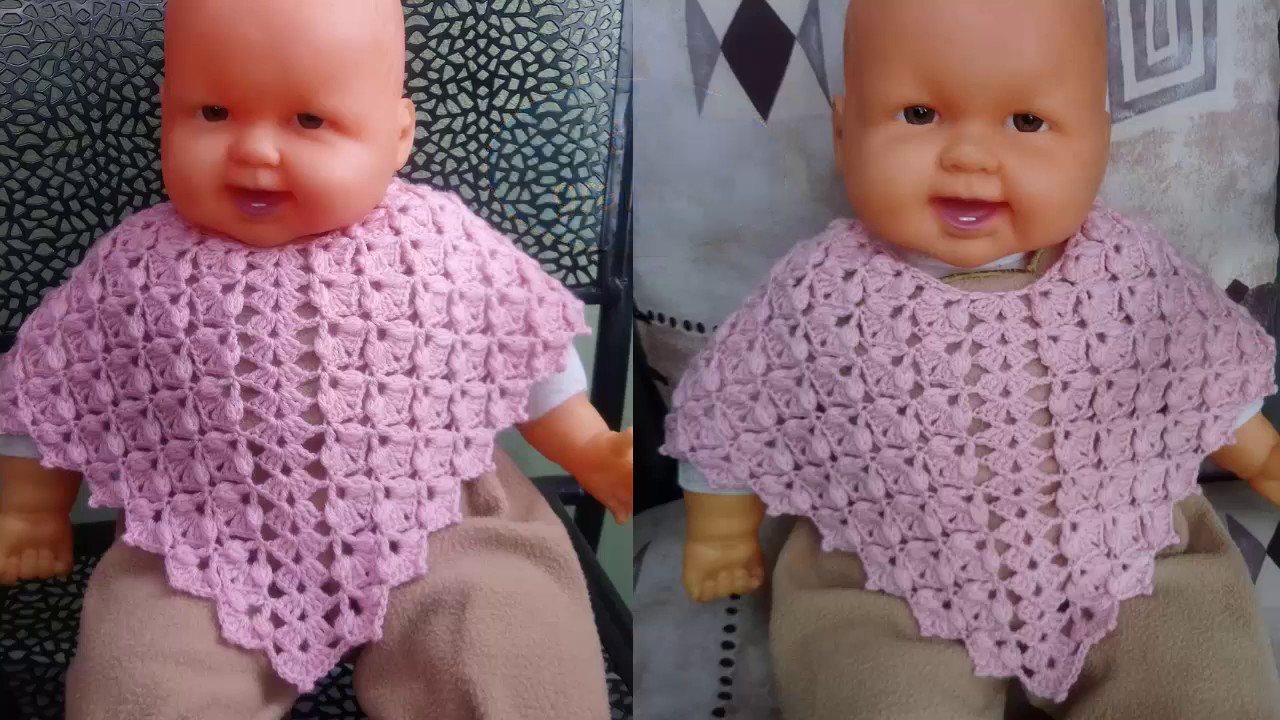Aprende a tejer Capa a para niña 1 a 2 años - YouTube