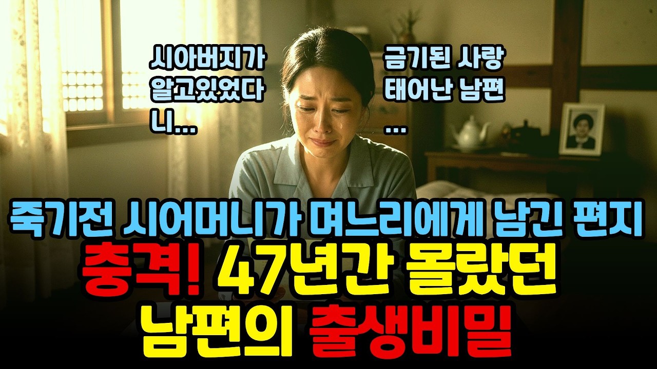 47년간 몰랐던 남편의 출생비밀을 알게된 아내의 충격적인 선택