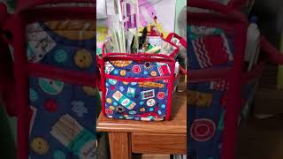 Directional fabric on Catch-All Caddy 2.0 (Patterns by Annie)